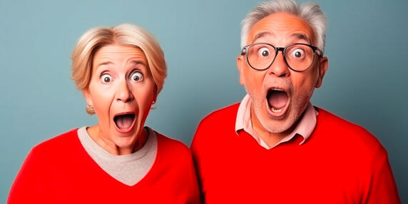 Surprised couple
